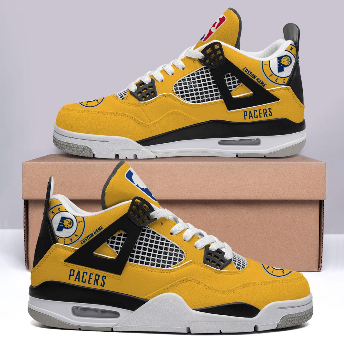 Sportswearmerch Indiana Pacers NBA Air Jordan 4 SnAJ4 Sneakers Shoes For Men And Women