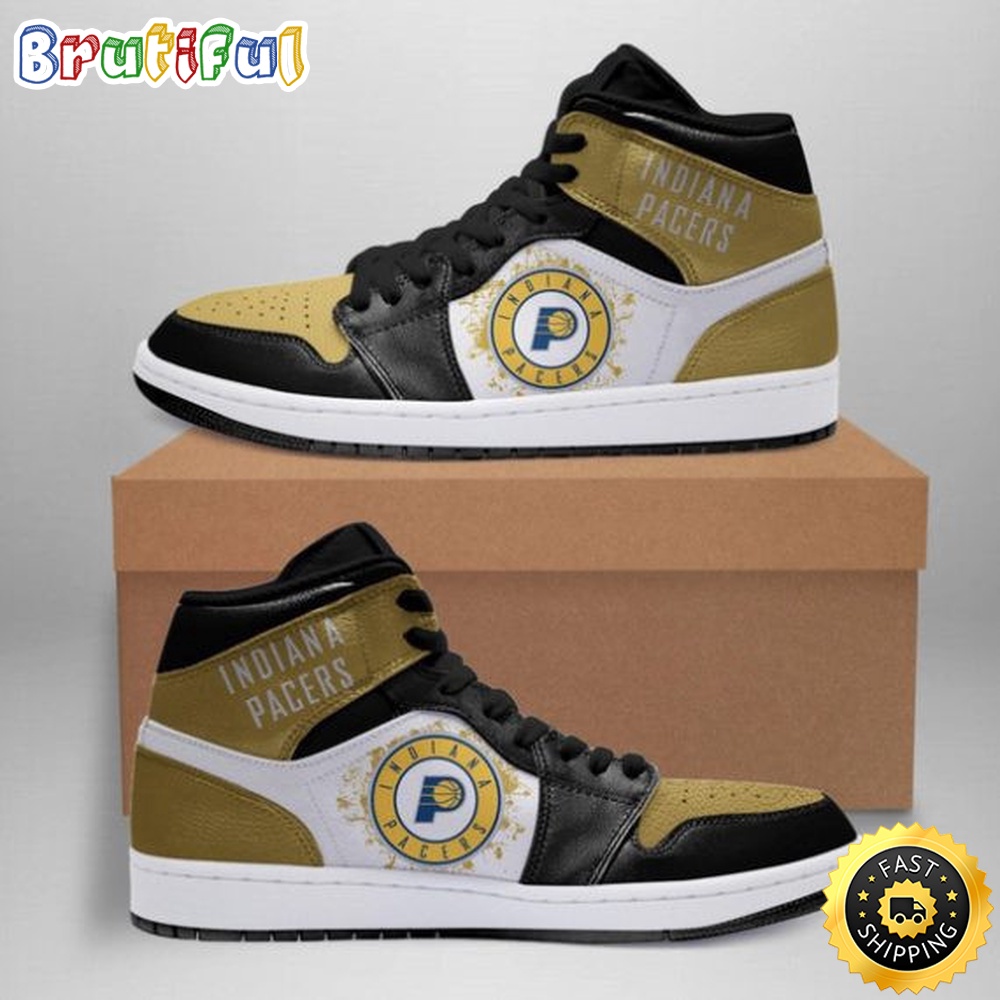 Sportswearmerch Indiana Pacers NBA AJ1 High Sneakers Shoes For Men And Women