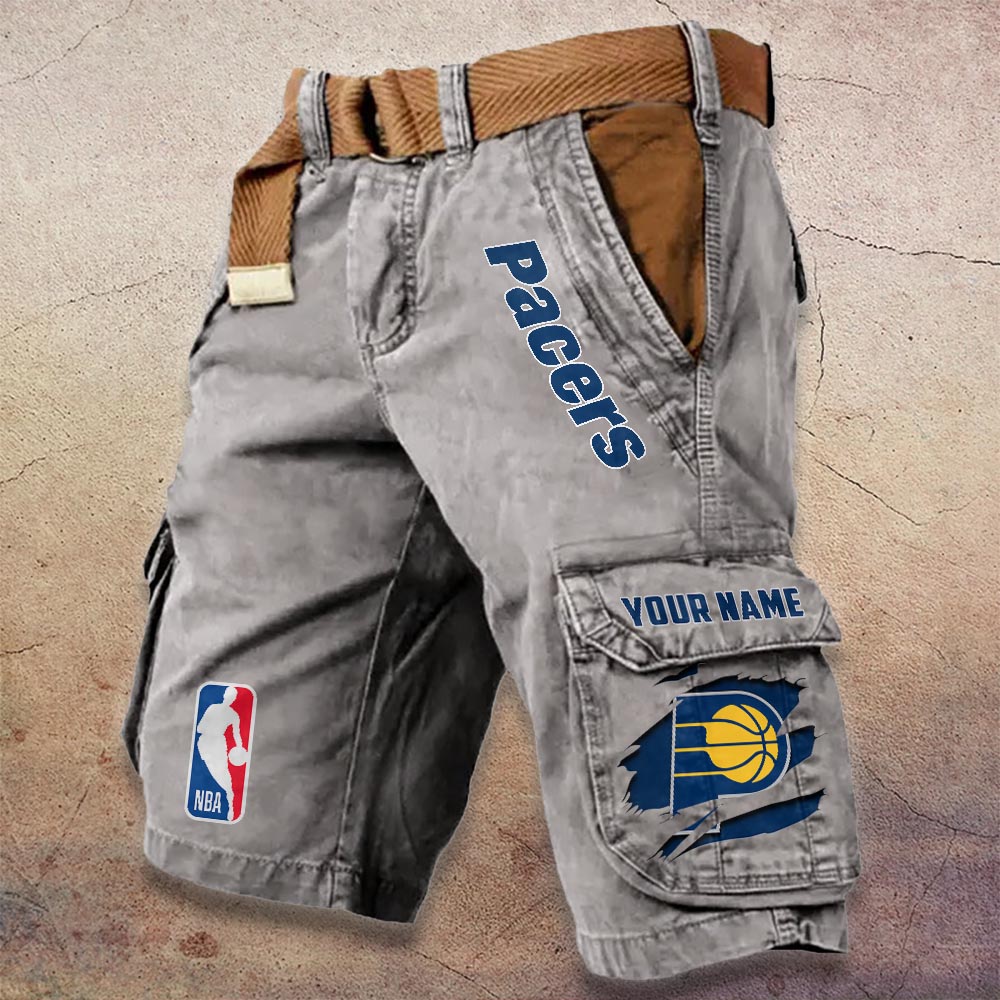 Sportswearmerch Indiana Pacers NBA Denim Short For Fan