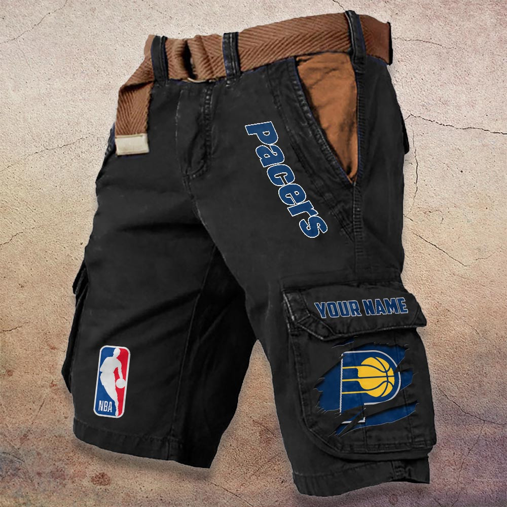 Sportswearmerch Indiana Pacers NBA Denim Short For Fan