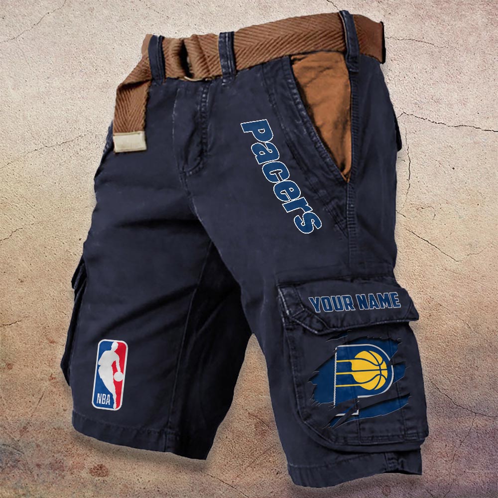 Sportswearmerch Indiana Pacers NBA Denim Short For Fan