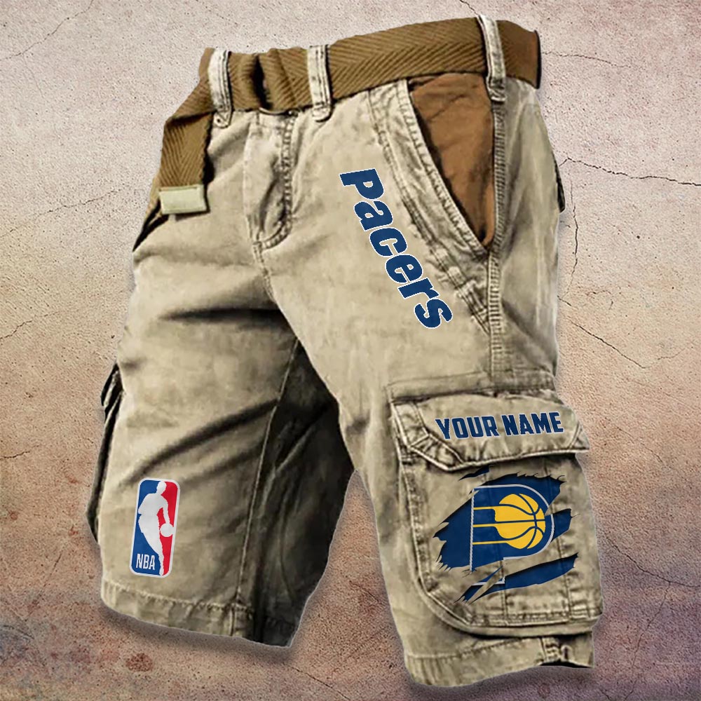 Sportswearmerch Indiana Pacers NBA Denim Short For Fan