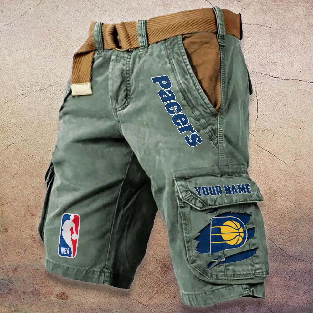 Sportswearmerch Indiana Pacers NBA Denim Short For Fan