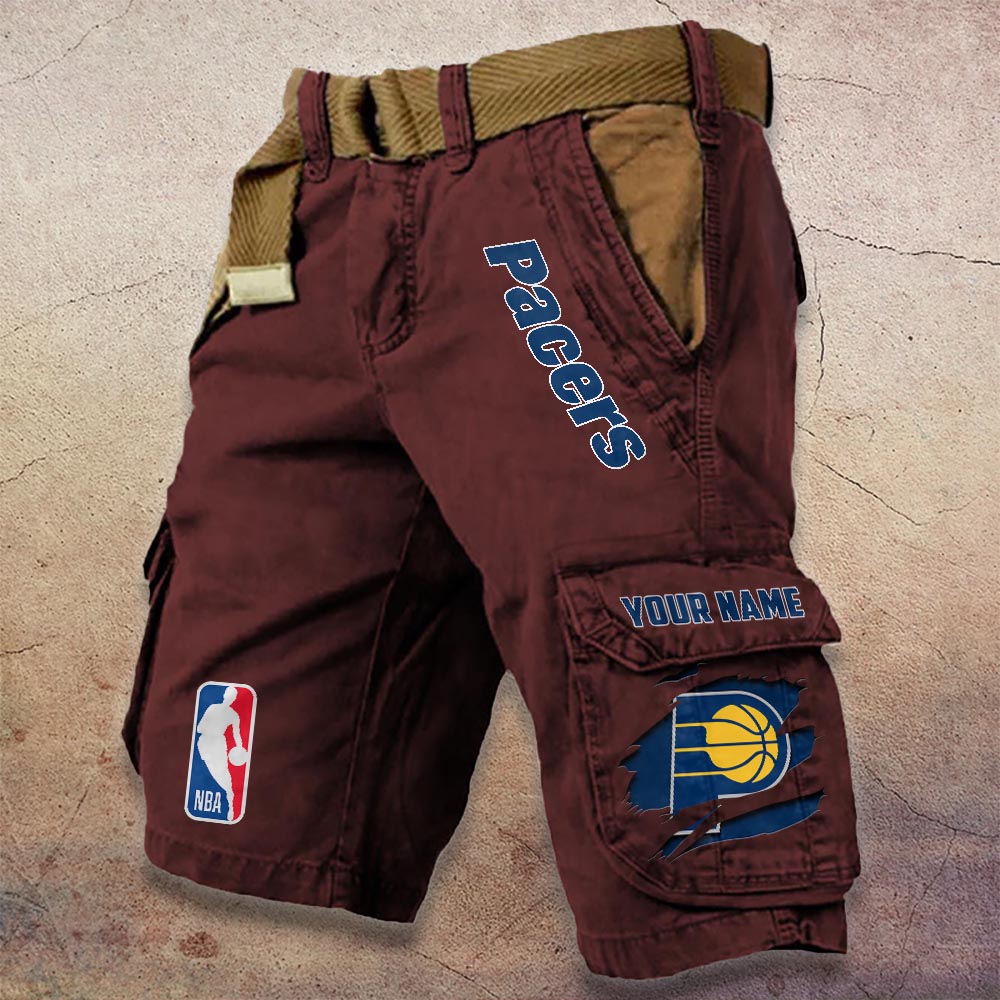 Sportswearmerch Indiana Pacers NBA Denim Short For Fan