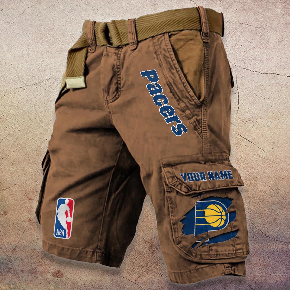 Sportswearmerch Indiana Pacers NBA Denim Short For Fan