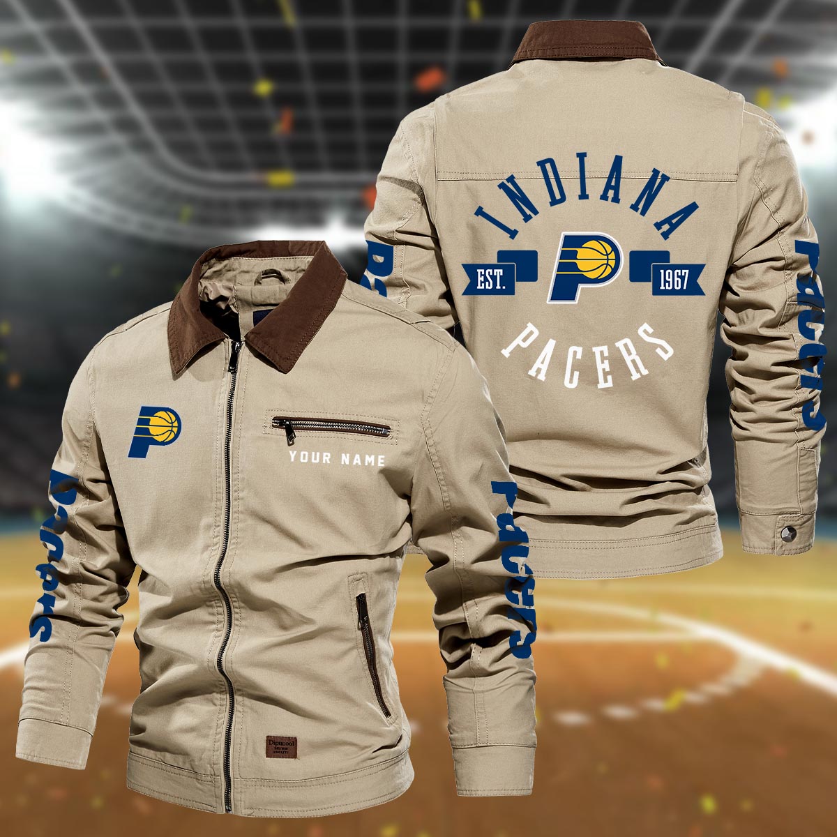 Sportswearmerch Indiana Pacers NBA Lapel Jacket For Fan