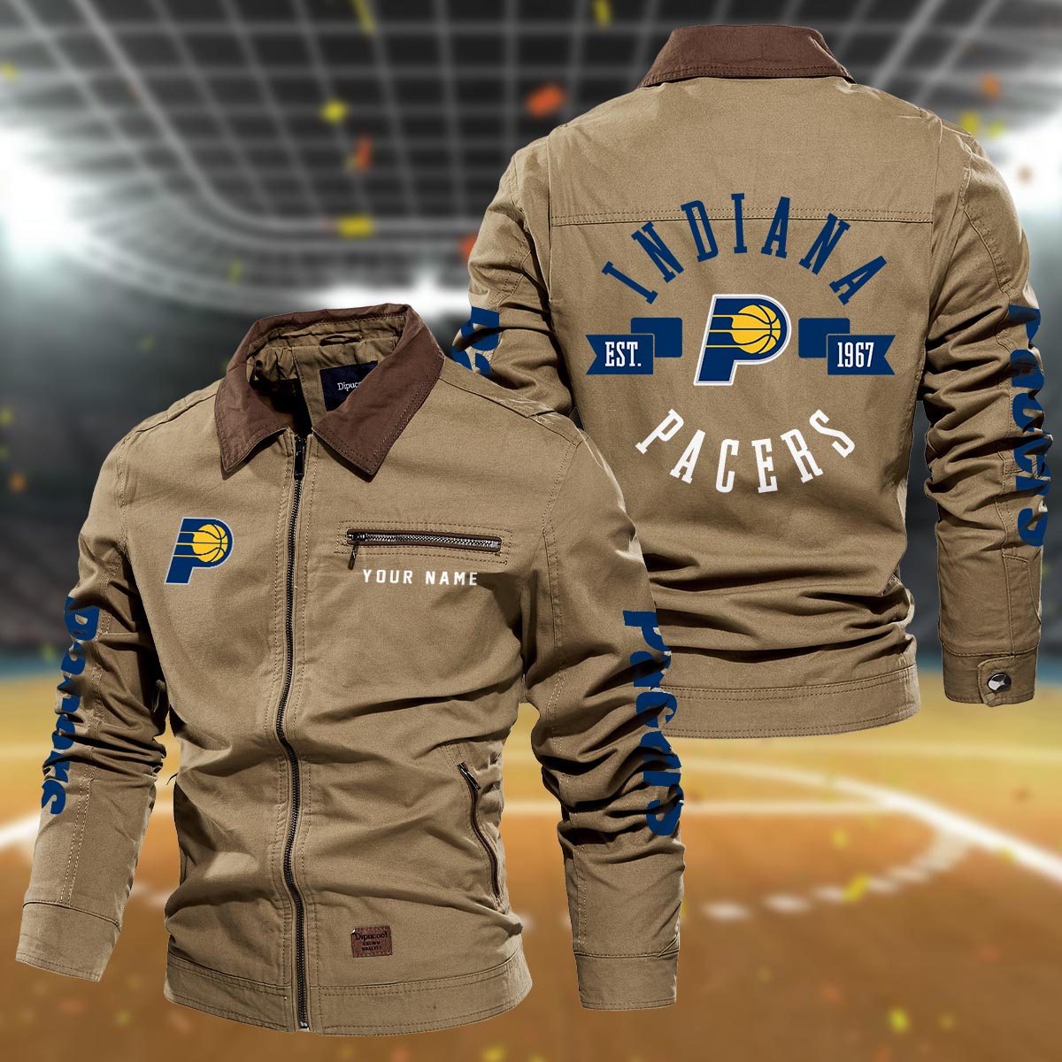 Sportswearmerch Indiana Pacers NBA Lapel Jacket For Fan