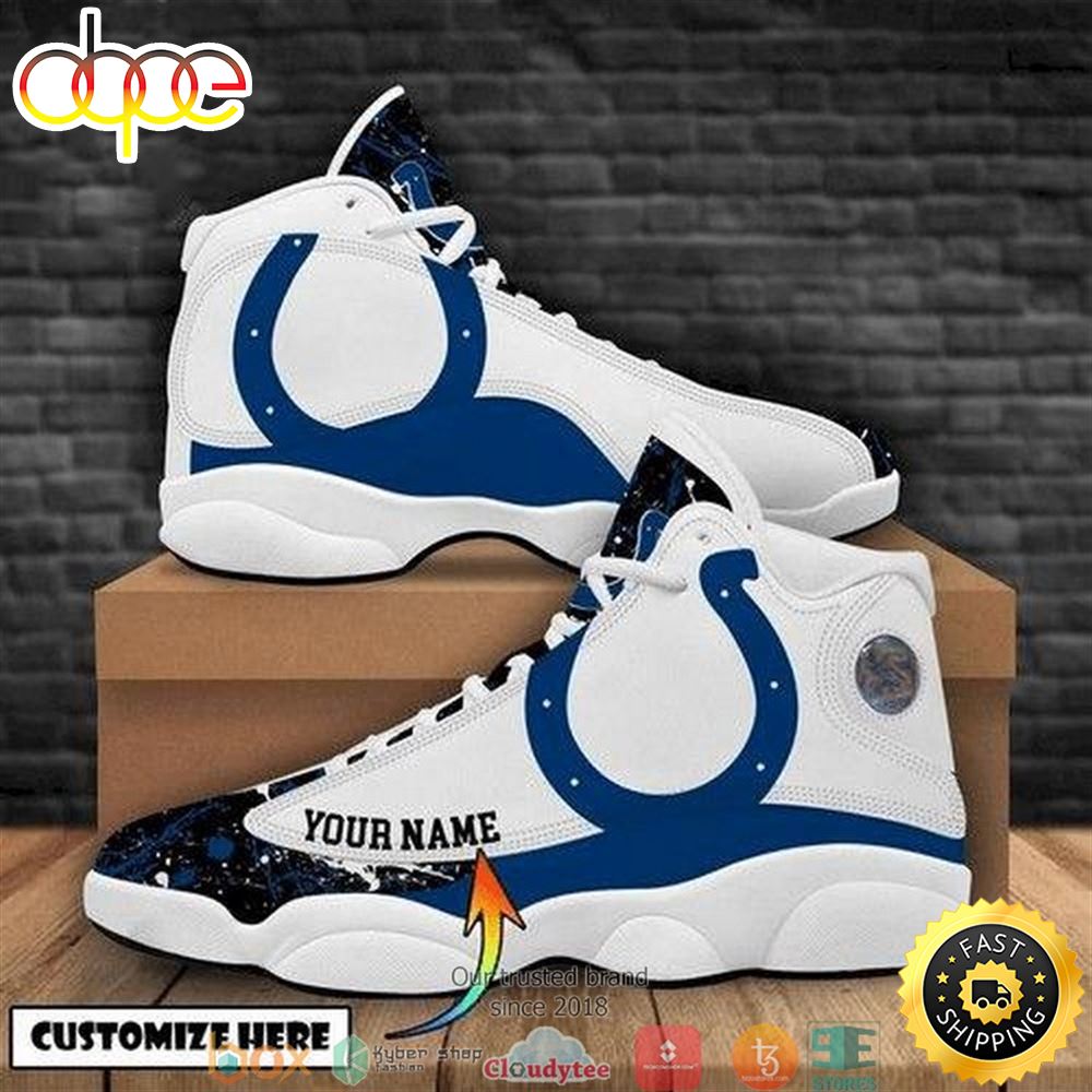 Sportswearmerch Indianapolis Colt NFL s Football Big Logo Bling Bling AJ13 Sneakers Shoes For Men And Women