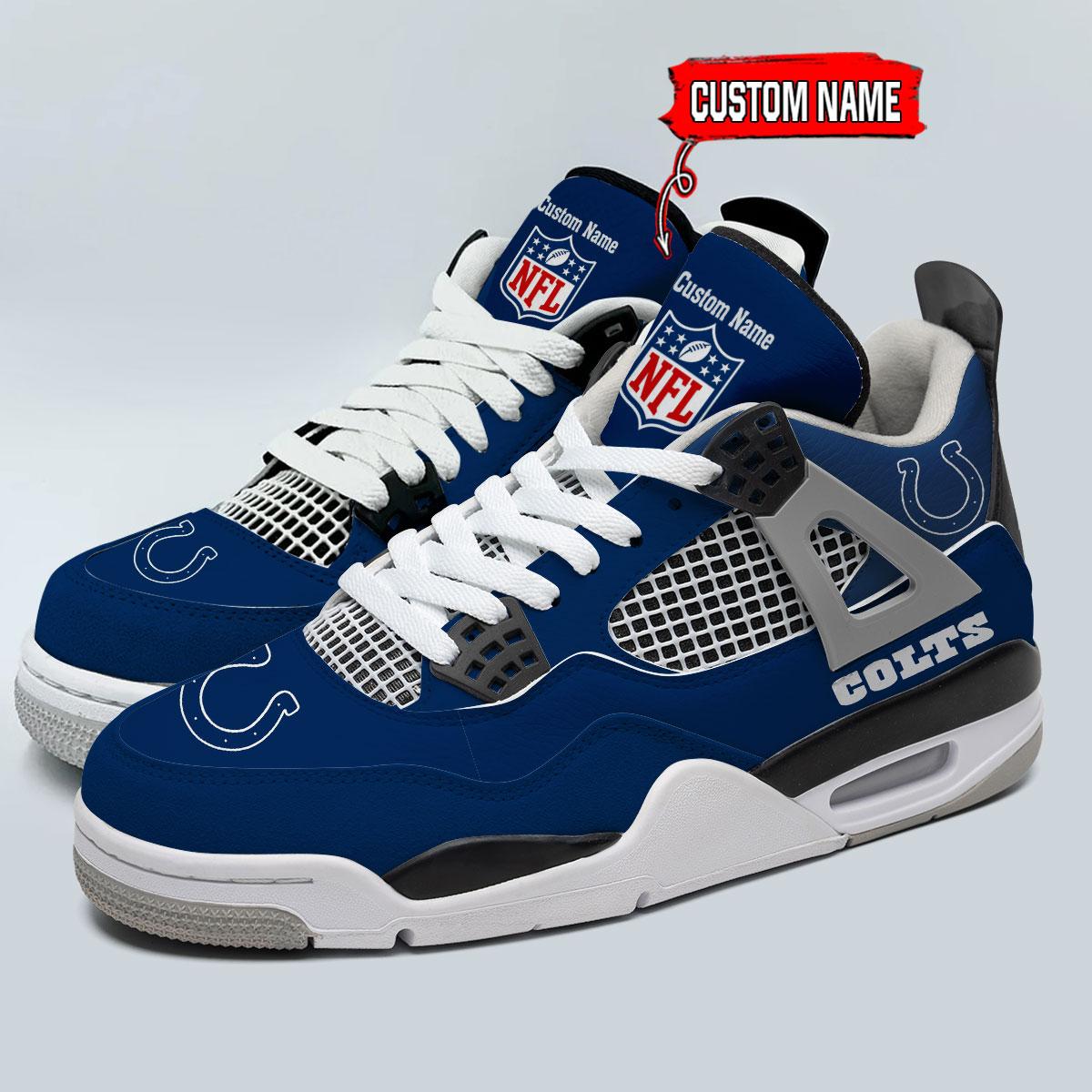 Sportswearmerch Indianapolis Colts NFL Air Jordan 4 Sneaker AJ4 Sneakers Shoes For Men And Women