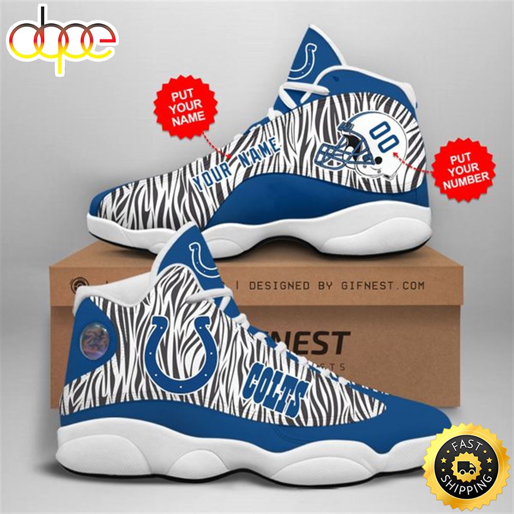 Sportswearmerch Indianapolis Colts NFL AJ13 Sneakers Shoes For Men And Women