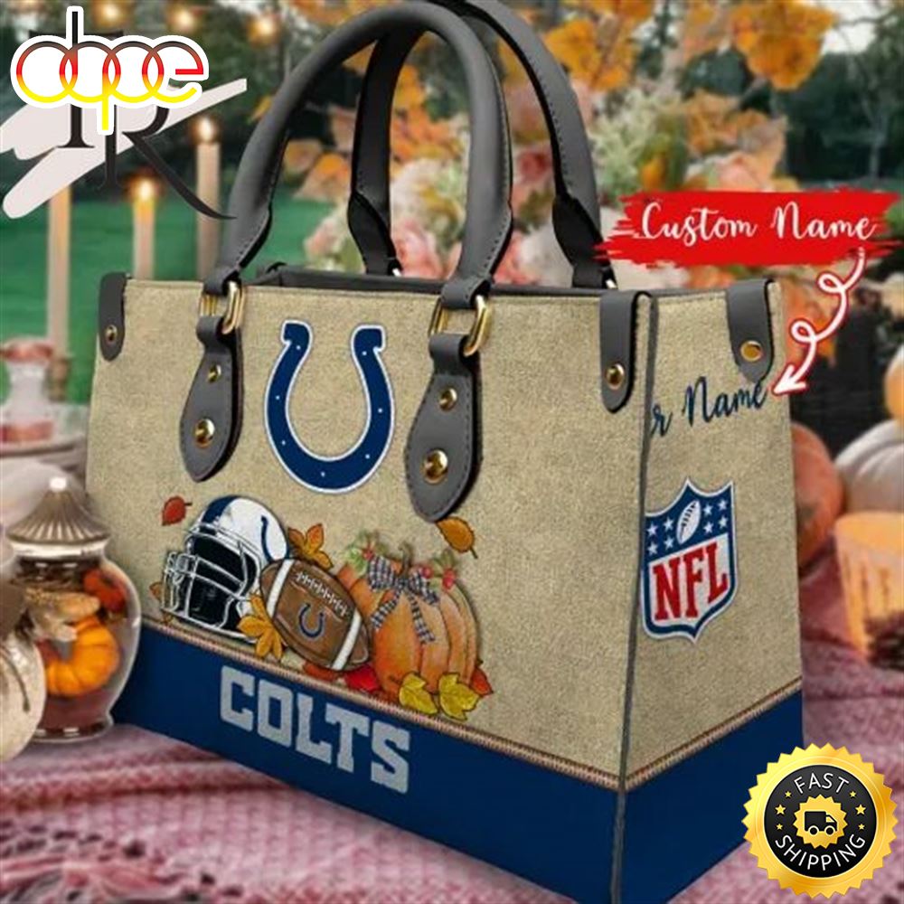Sportswearmerch Indianapolis Colts NFL Autumn Women Leather Hand Bag For Fan