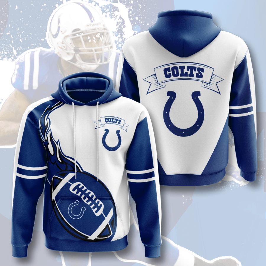 Sportswearmerch Indianapolis Colts NFL Blue Fire Personalized Hoodie For Fan