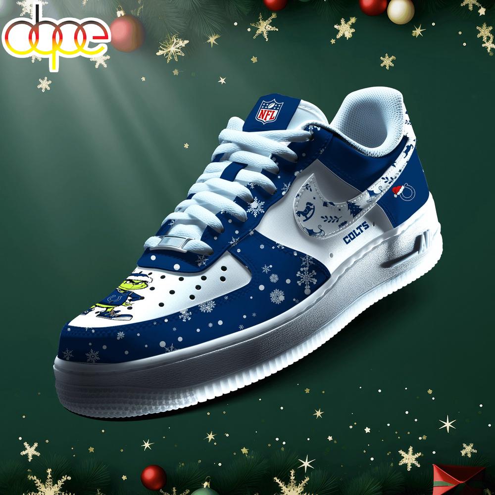 Sportswearmerch Indianapolis Colts NFL Grinch Merry Christmas Air Low-Top Sneakers Shoes For Men And Women