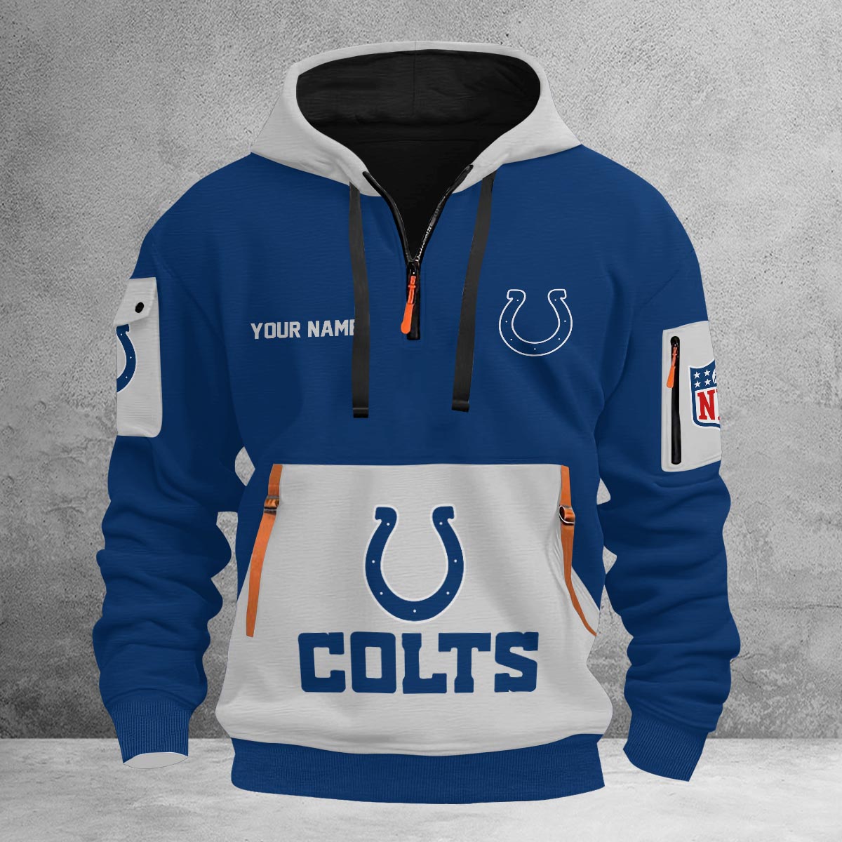 Sportswearmerch Indianapolis Colts NFL Half Zip Hoodie Personalized For Fan