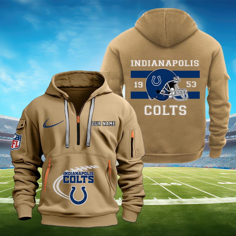 Sportswearmerch Indianapolis Colts NFL Half Zip Hoodie Personalized For Fan