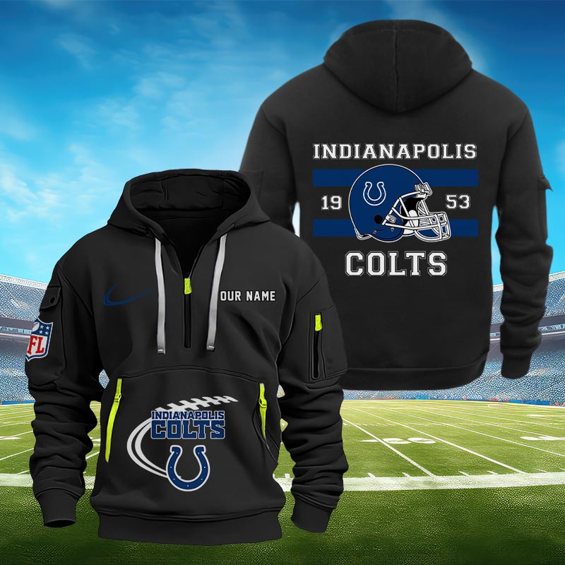 Sportswearmerch Indianapolis Colts NFL Half Zip Hoodie Personalized For Fan