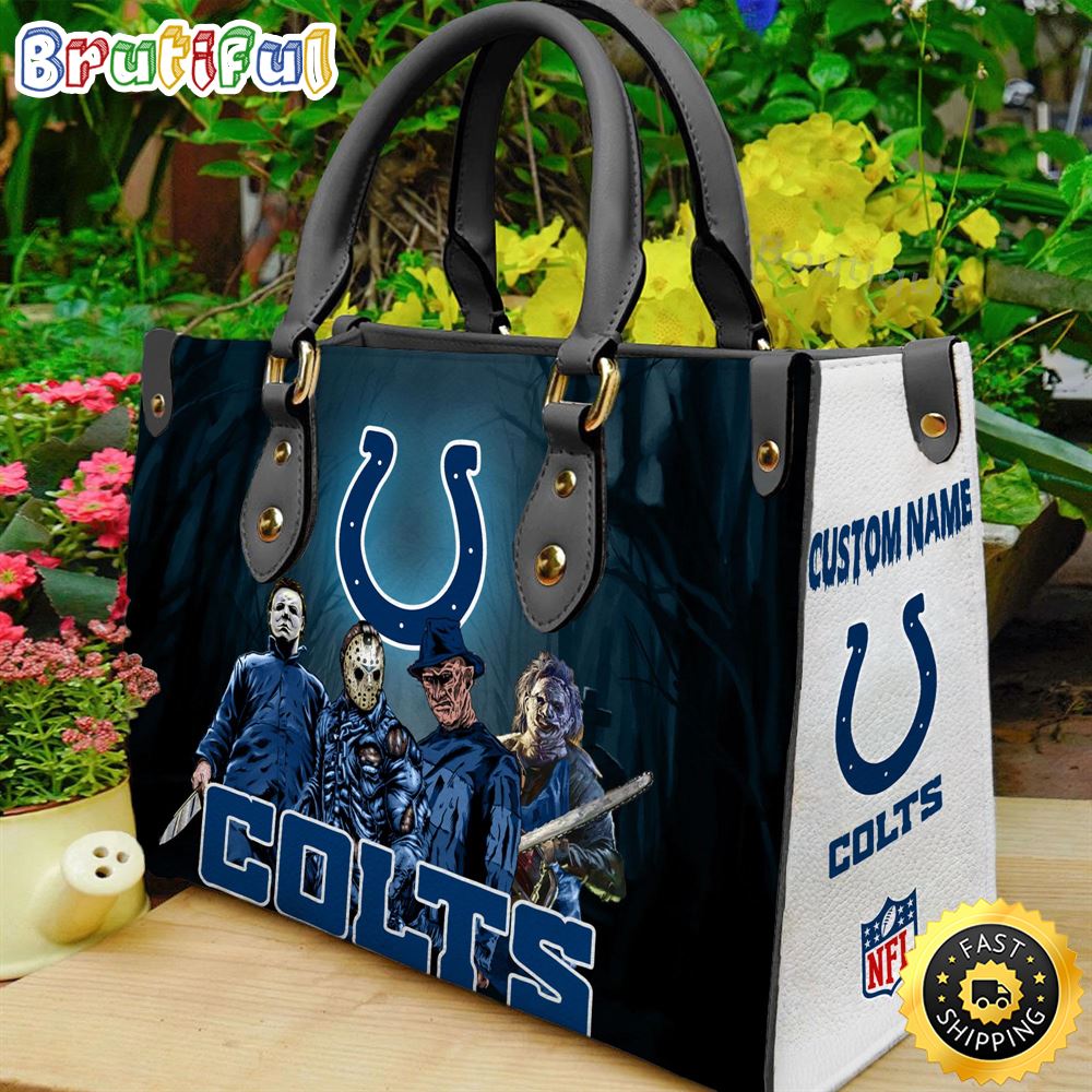 Sportswearmerch Indianapolis Colts NFL Halloween Leather Handbag For Fan