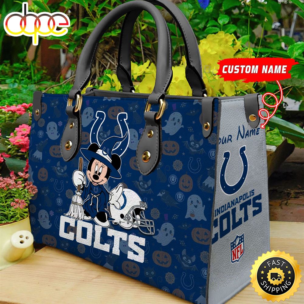 Sportswearmerch Indianapolis Colts NFL Minnie Women Leather Hand Bag For Fan