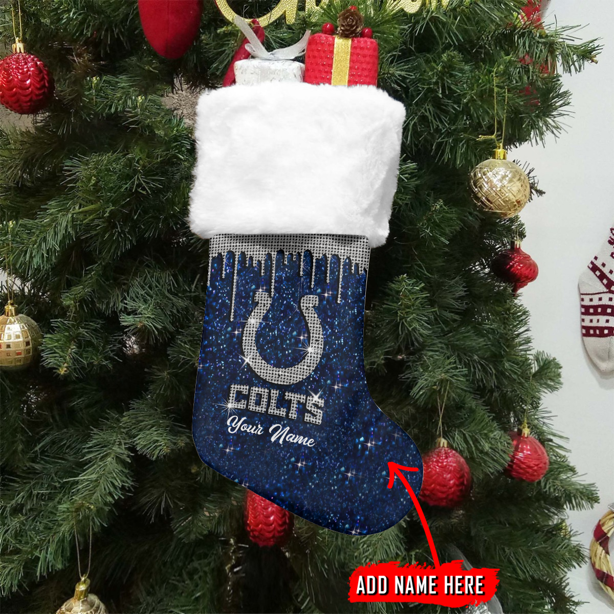 Sportswearmerch Indianapolis Colts NFL Personalized Christmas Socks For Fan