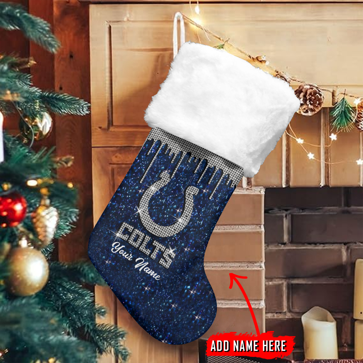 Sportswearmerch Indianapolis Colts NFL Personalized Christmas Socks For Fan