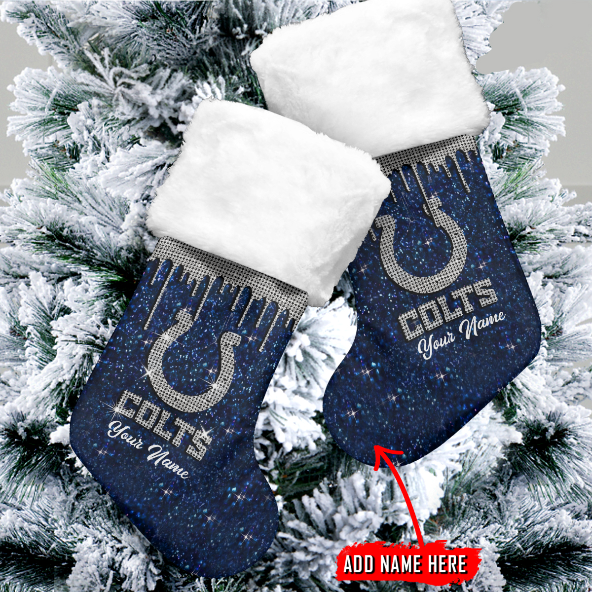 Sportswearmerch Indianapolis Colts NFL Personalized Christmas Socks For Fan