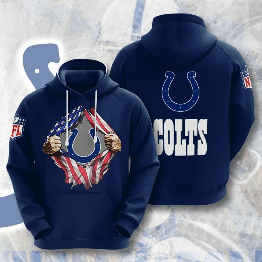 Sportswearmerch Indianapolis Colts NFL Tearing Open Logo Personalized Hoodie For Fan