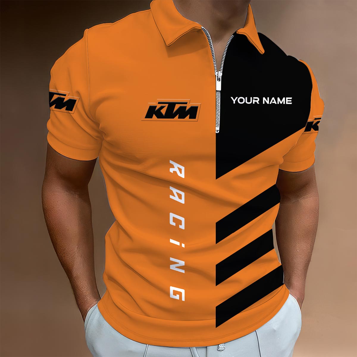 Sportswearmerch Infiniti Car Lapel Zip Polo Shirt For Fan