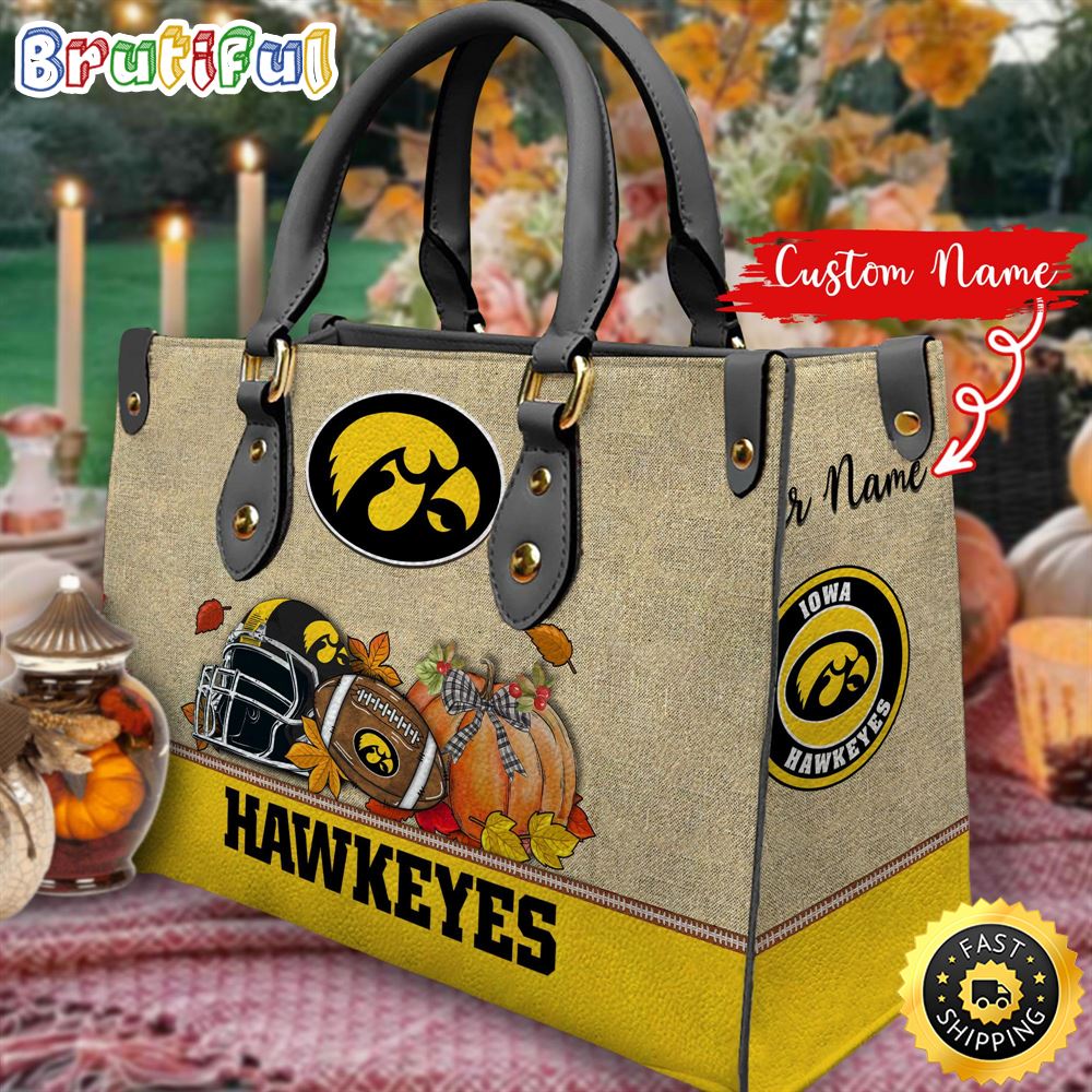 Sportswearmerch Iowa Hawkeyes NCAA Autumn Leather Handbag For Fan