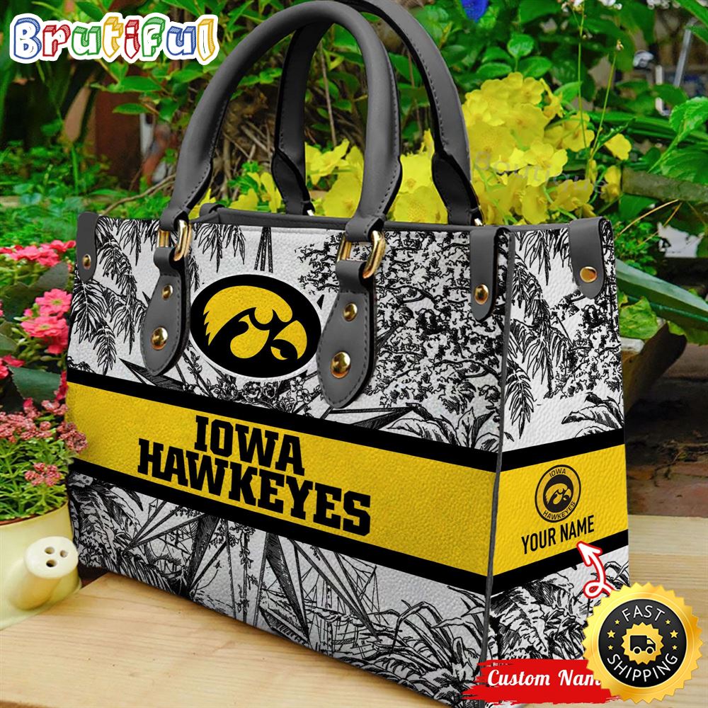 Sportswearmerch Iowa Hawkeyes NCAA Leather HandBag For Fan