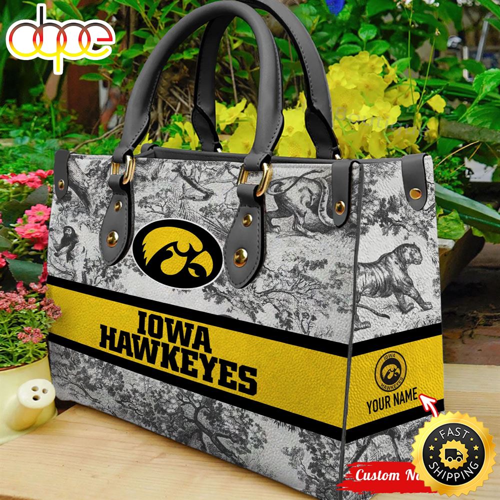 Sportswearmerch Iowa Hawkeyes NCAA Women Leather Hand Bag For Fan