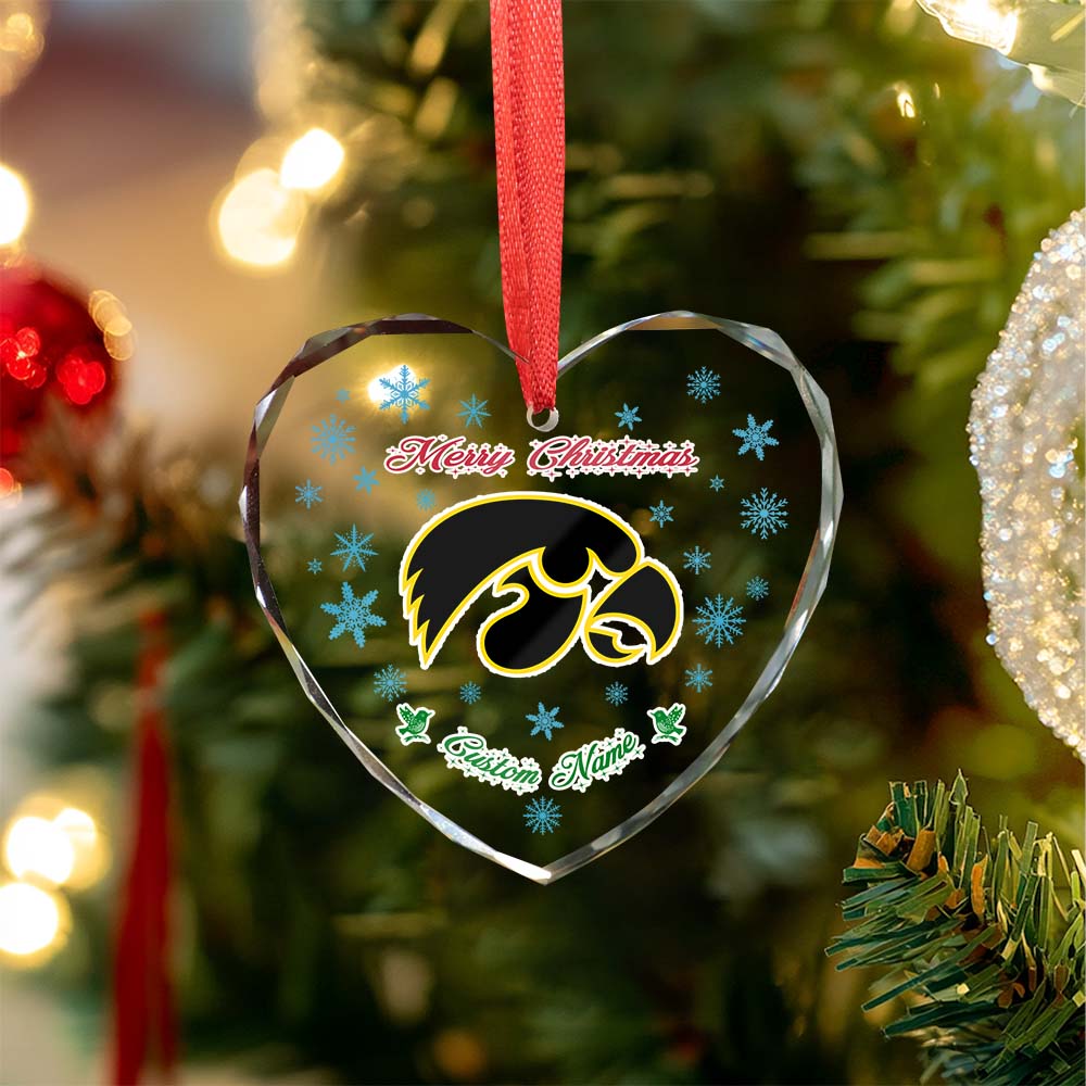Sportswearmerch Iowa Hawkeyes NCAA x Christmas Glass Ornament Gift For Fans