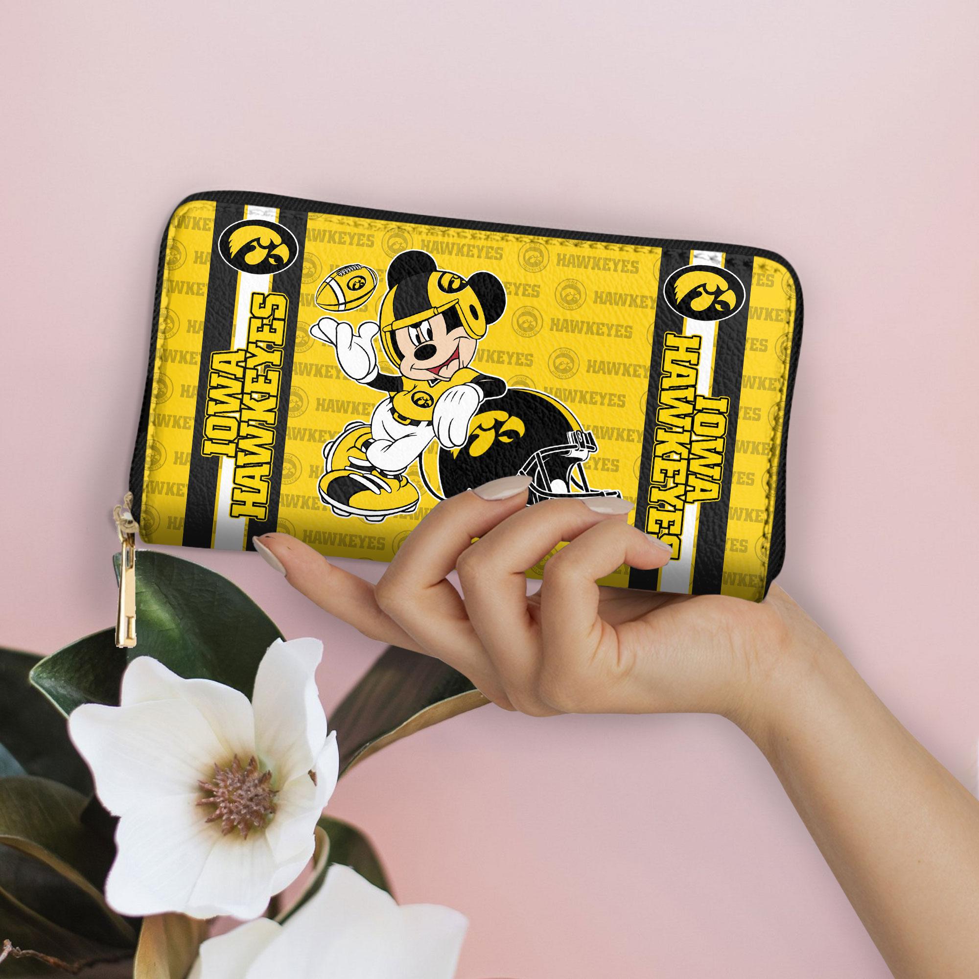 Sportswearmerch Iowa Hawkeyes NCAA x Mickey Women Leather Handbag For Fan