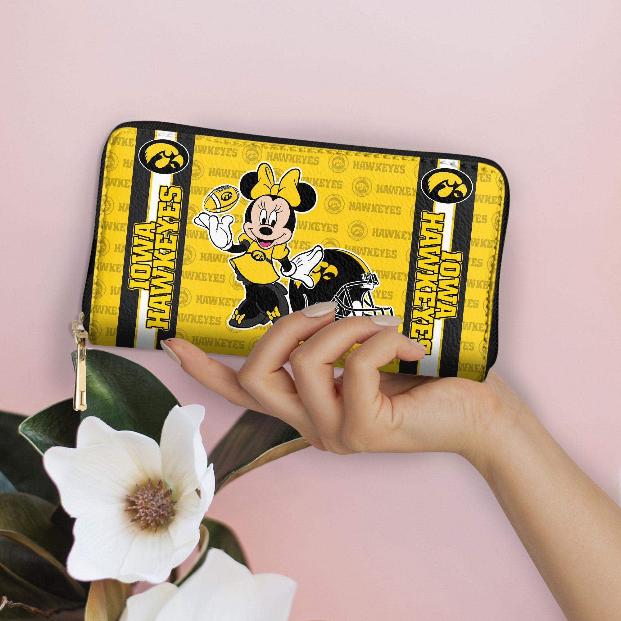Sportswearmerch Iowa Hawkeyes NCAA x Minnie Women Leather Handbag For Fan