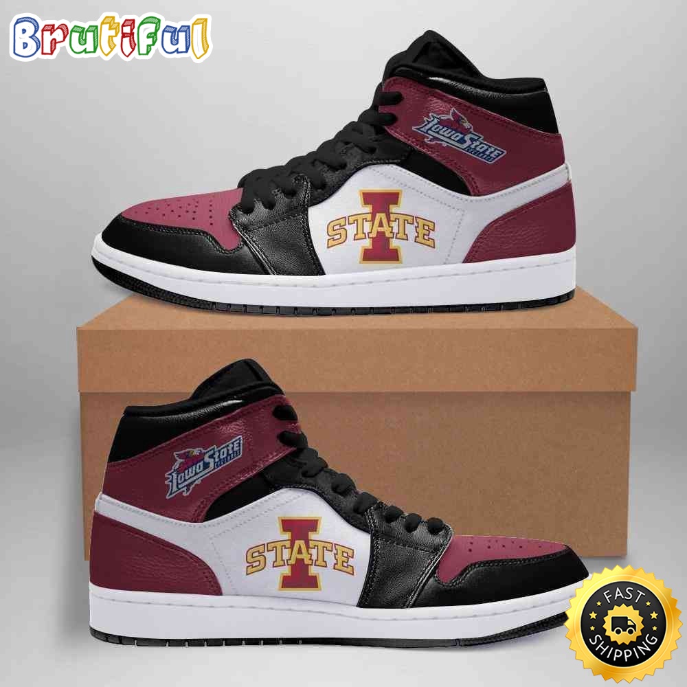Sportswearmerch Iowa State Cyclones NCAA Cardinal AJ1 High Sneakers Shoes For Men And Women