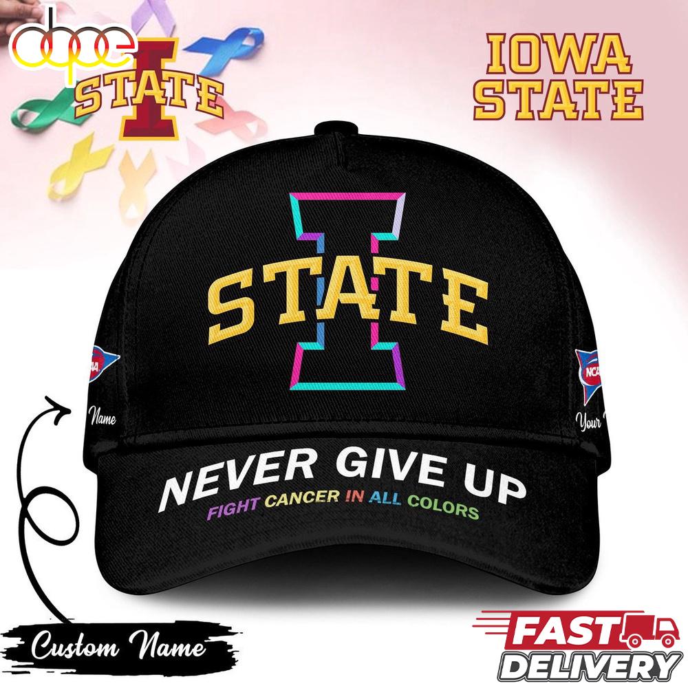 Sportswearmerch Iowa State Cyclones NCAA Fight Cancer In Classic Cap For Fan