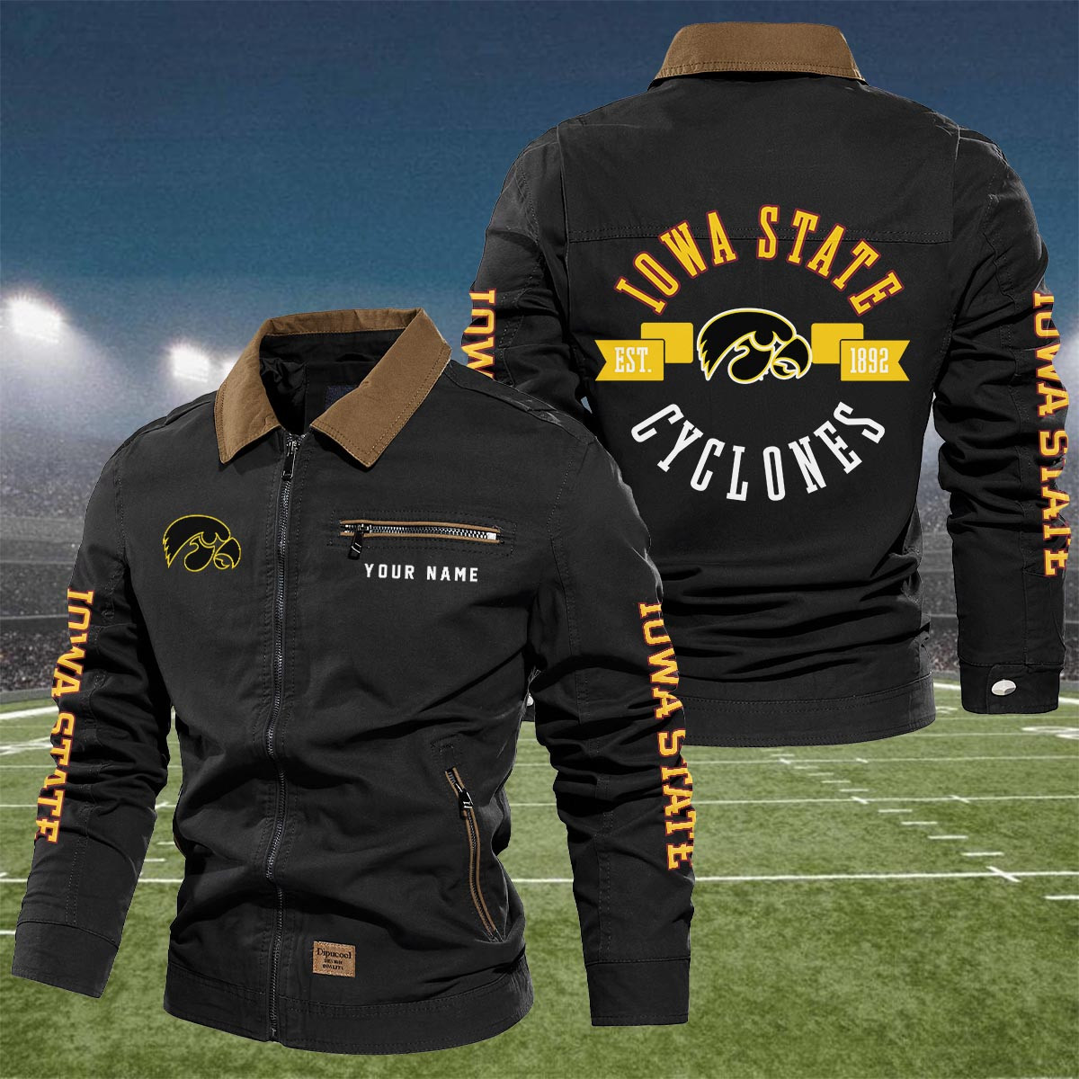 Sportswearmerch Iowa State Cyclones NCAA Lapel Jacket For Fan