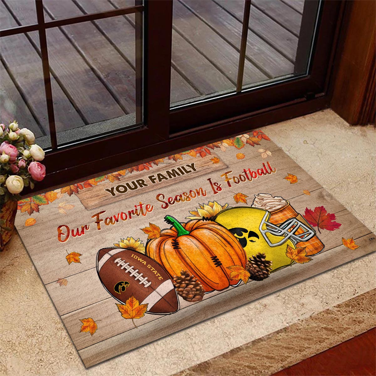 Sportswearmerch Iowa State Cyclones NCAA Our Favorite Season is Football Doormat For Fan