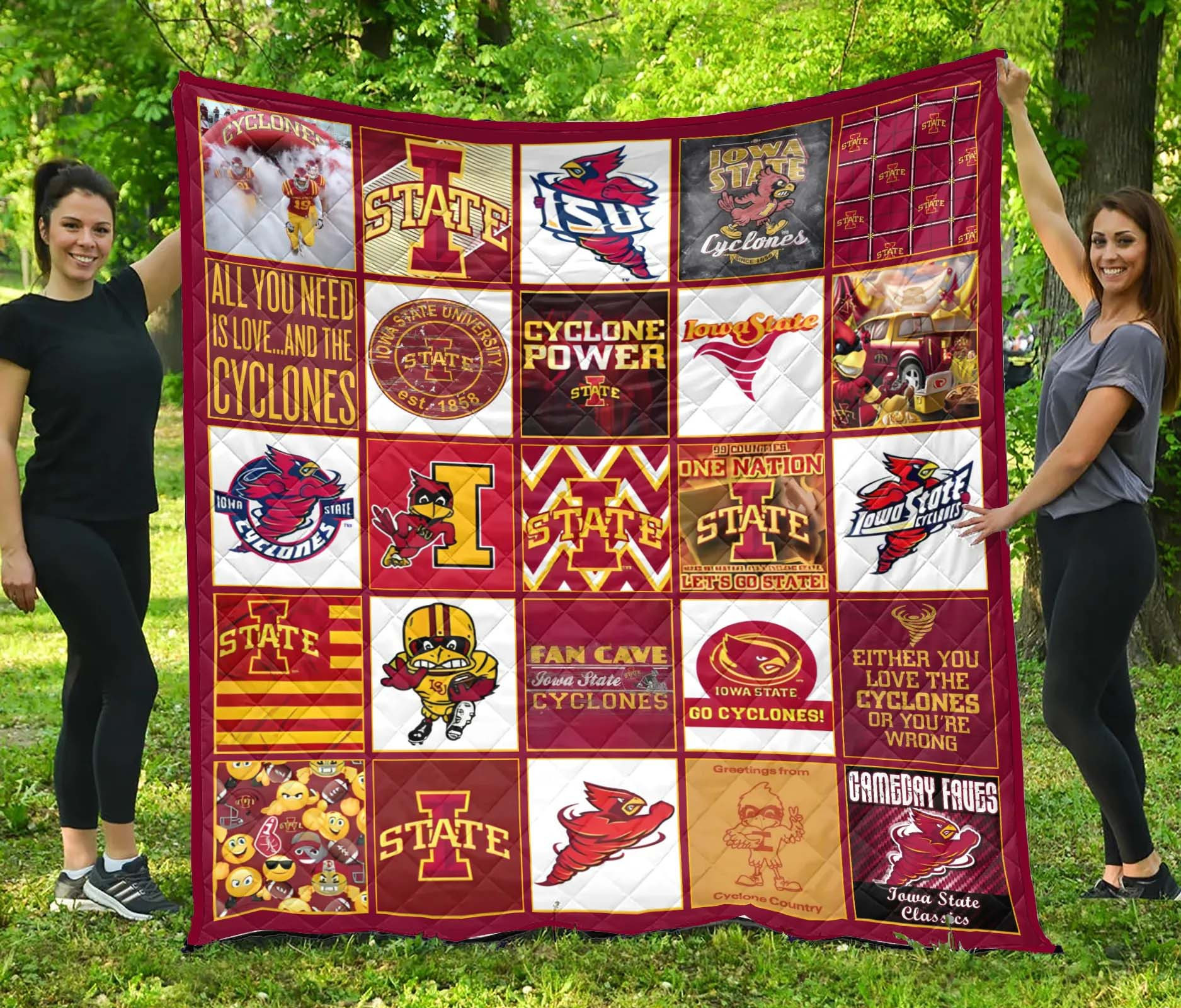 Sportswearmerch Iowa State Cyclones NCAA Quilt Blanket For Fan