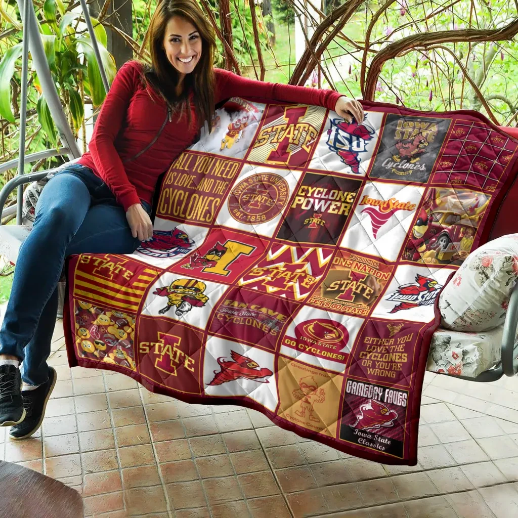 Sportswearmerch Iowa State Cyclones NCAA Quilt Blanket For Fan