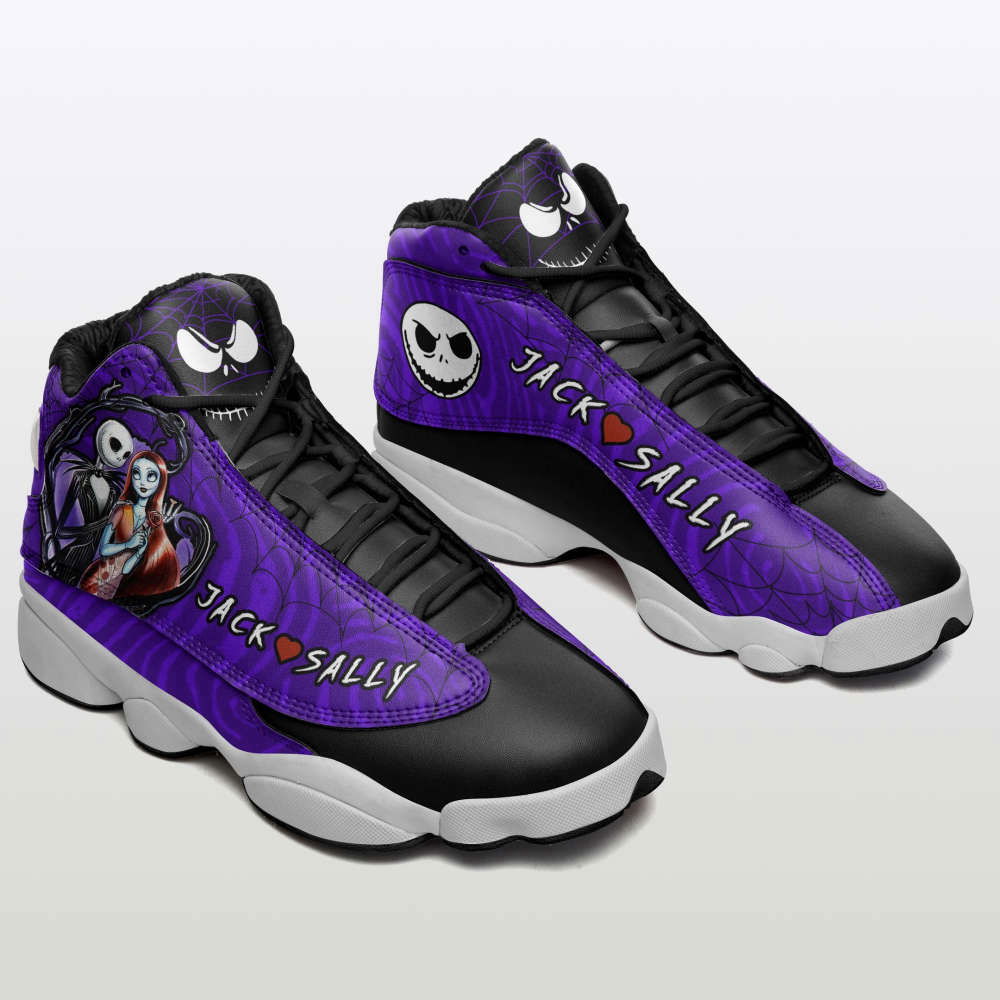Sportswearmerch Jack Skellington Movie and Sally AJ13 Sneakers Shoes For Men And Women