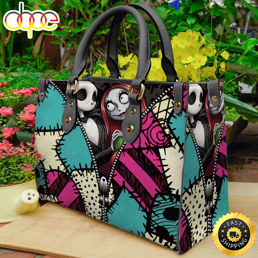 Sportswearmerch Jack Skellington Movie And Sally Leather Bag For Fan