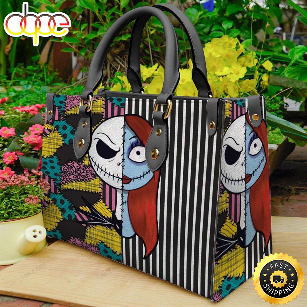 Sportswearmerch Jack Skellington Movie And Sally Movie Leather Bag For Fan