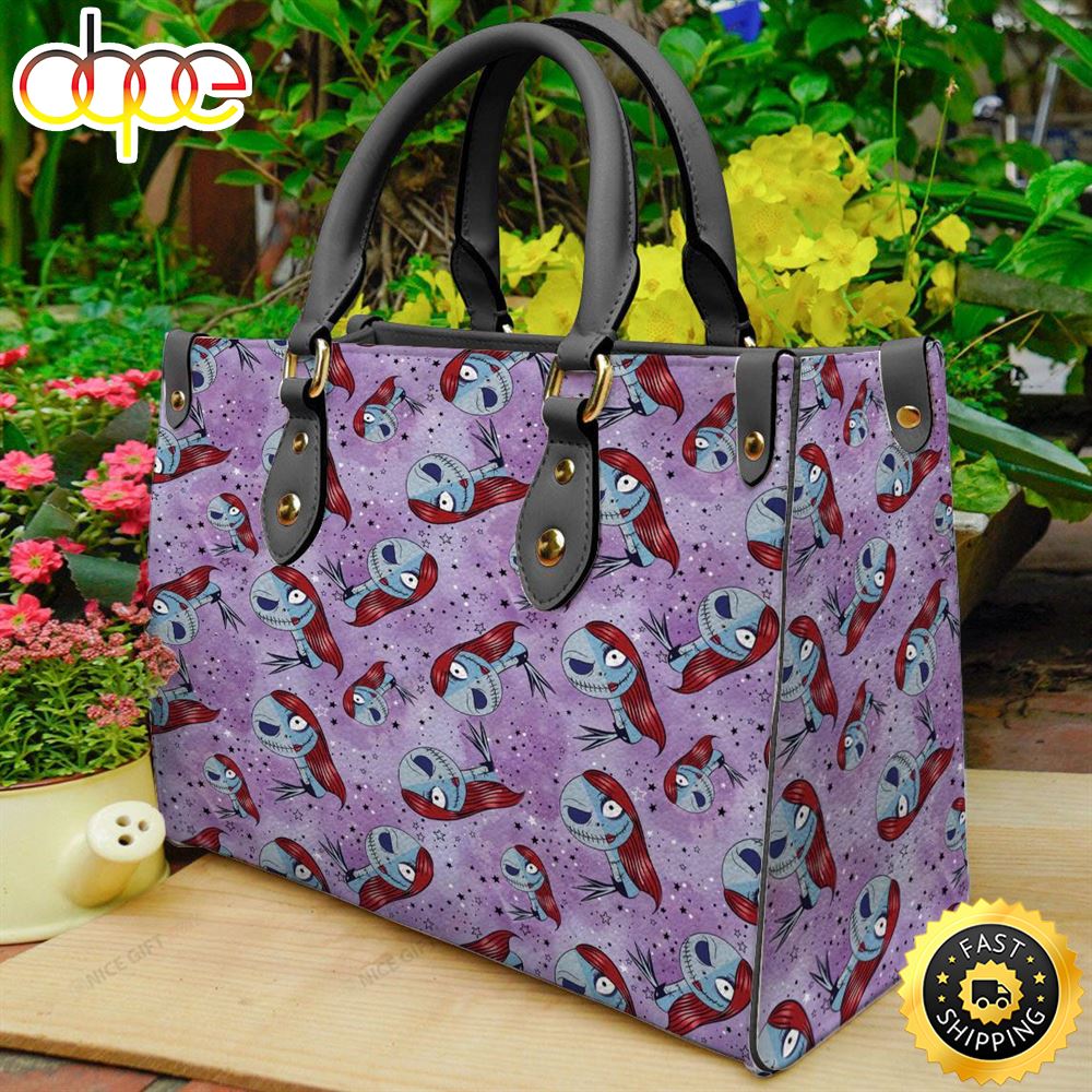 Sportswearmerch Jack Skellington Movie And Sally Movie Women Leather Bag For Fan