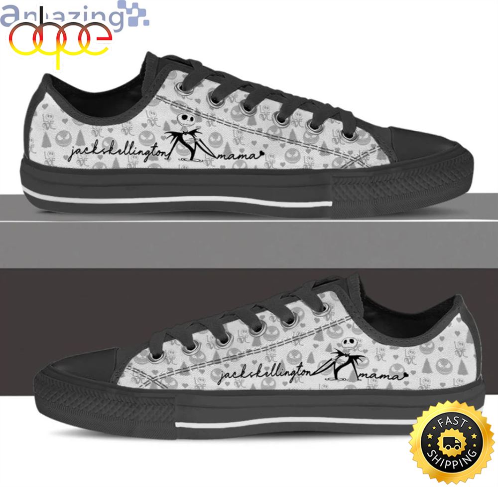 Sportswearmerch Jack Skellington Movie Mama Low Top Canvas Sneakers Shoes For Men And Women