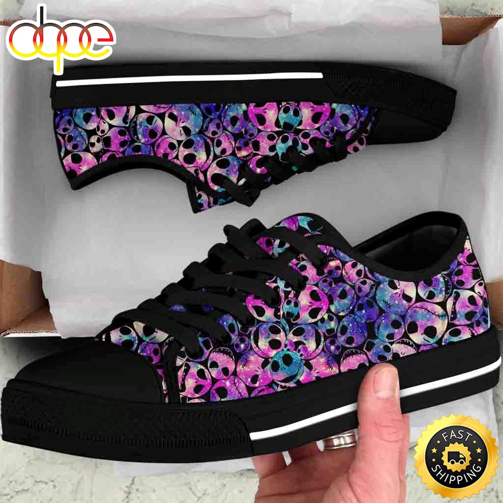Sportswearmerch Jack Skellington Movie Women Low Top Canvas Sneakers Shoes For Men And Women
