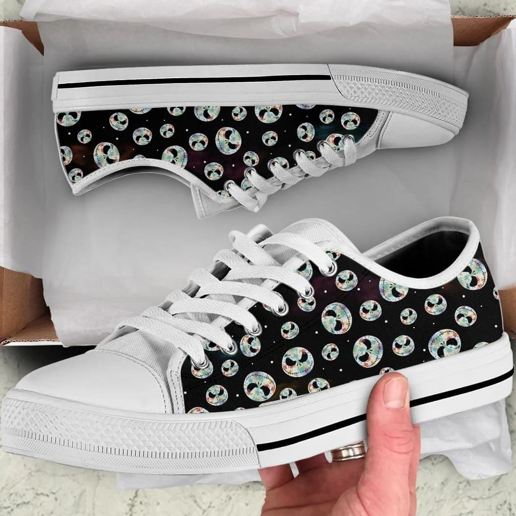 Sportswearmerch Jack Skellington Movie Women Low Top Canvas Sneakers Shoes For Men And Women