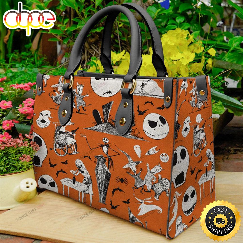 Sportswearmerch Jack Skellington Movie Women Oreang Leather Bag For Fan