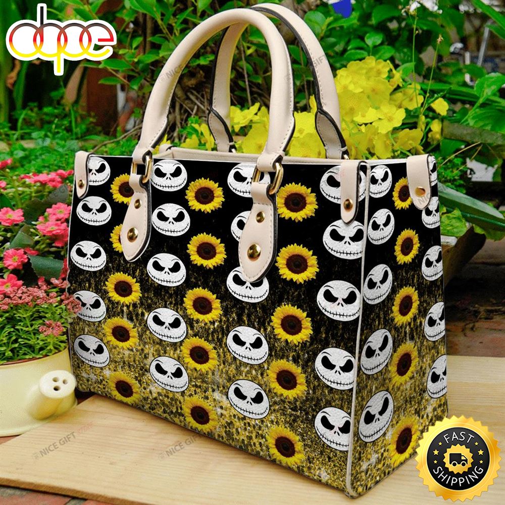 Sportswearmerch Jack Skellington Movie Women Sunflower Leather Bag For Fan