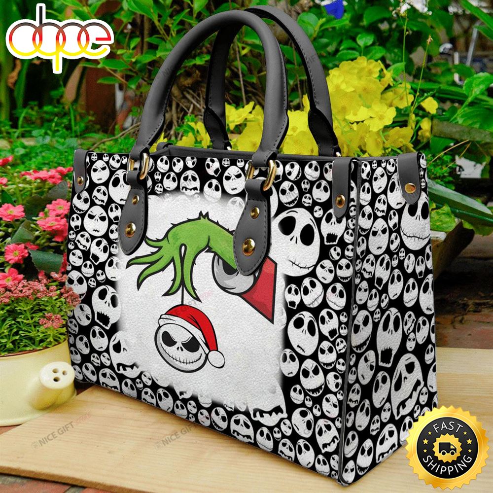Sportswearmerch Jack Skellington Movie Women Xmas Leather Bag For Fan