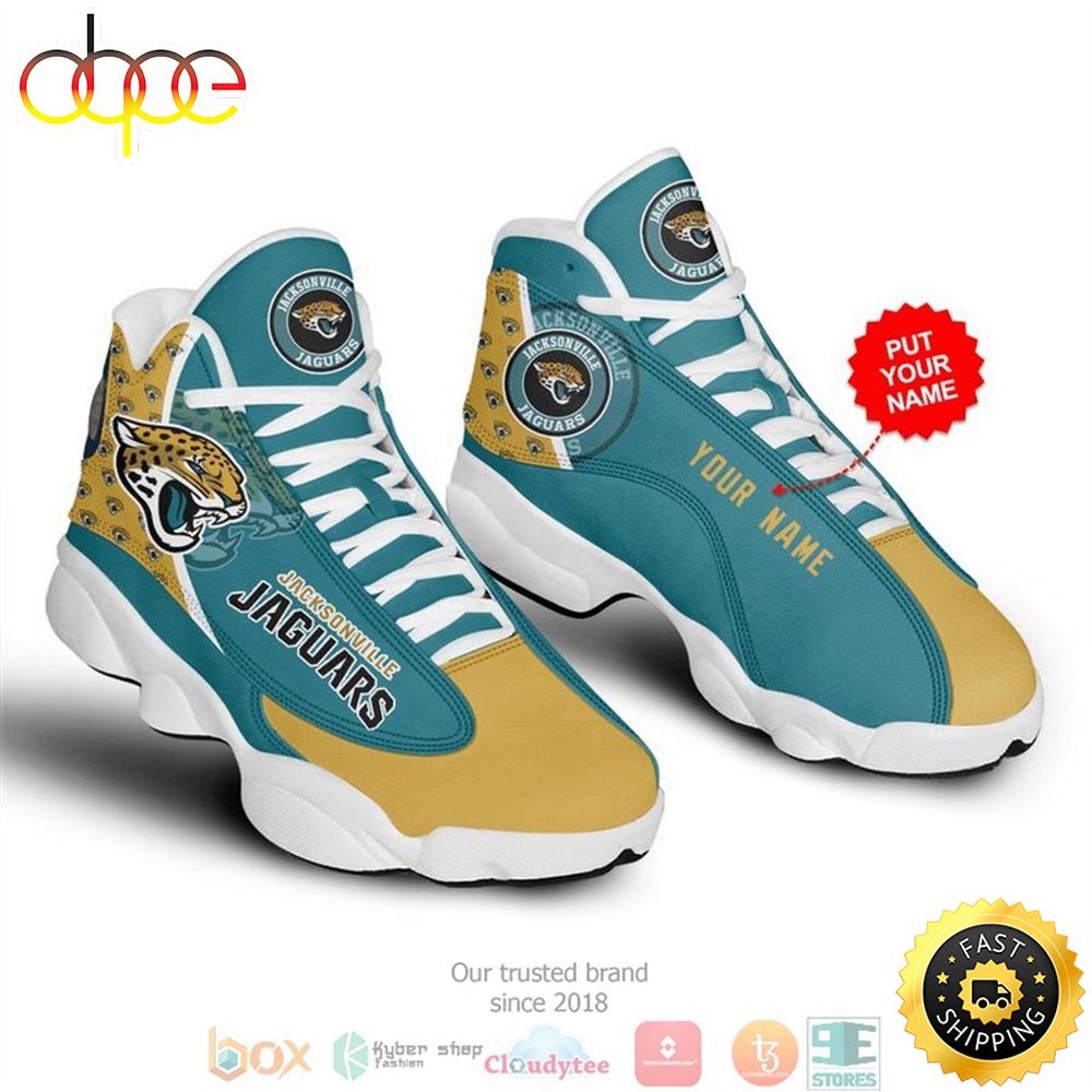Sportswearmerch Jacksonville Jaguars NFL 5 Football AJ13 Sneakers Shoes For Men And Women